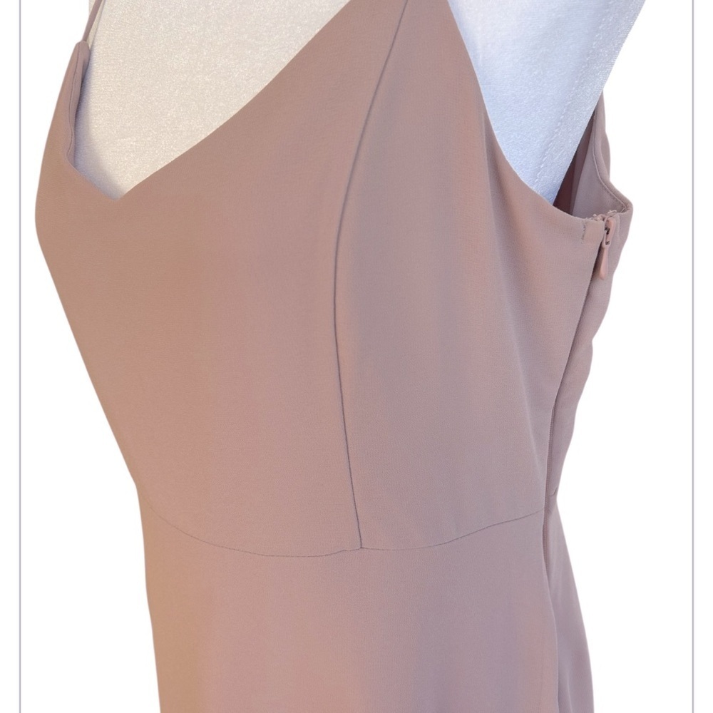 Show Me Your MuMu Soft Beige Faith ChiffonMaxi  Spaghetti Strap Dress Size L - Picture 8 of 11